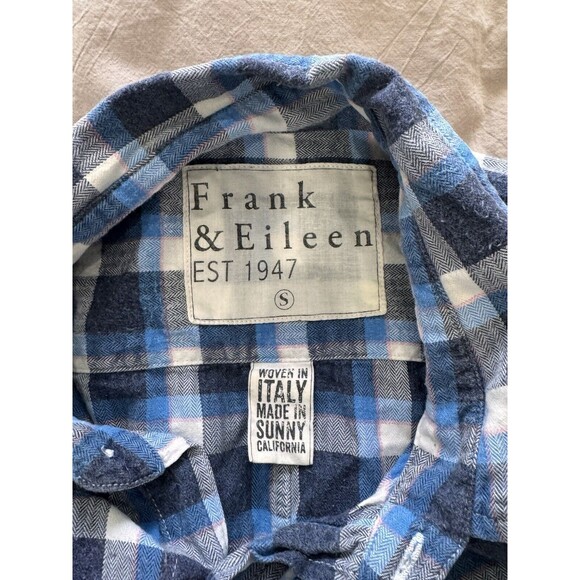 Frank & Eileen Womens Small Button Down Flannel Plaid Shirt Paul Cotton Italy - Picture 4 of 7